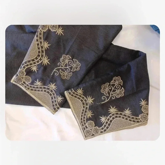 Silkland Petite 100% Silk Black & Gold Pants  Trousers Size PL/PG - Picture 8 of 9